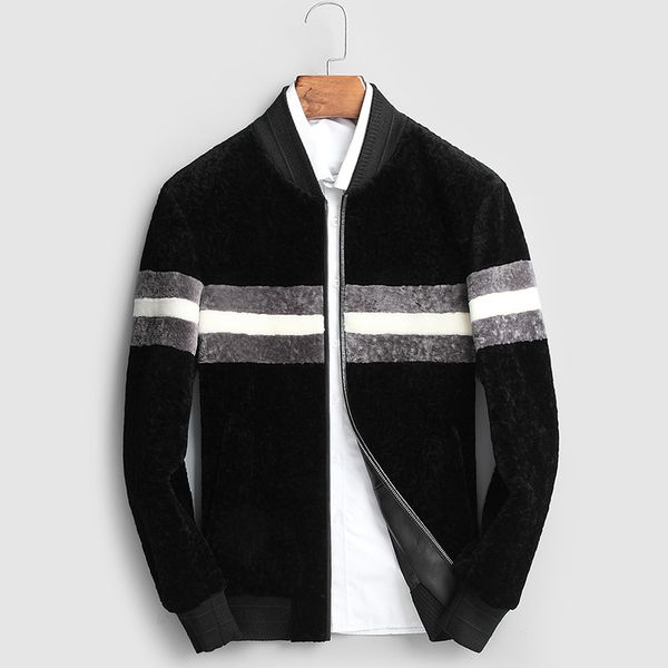 real fur coat men sheep shearing winter coat men wool korean baseball jacket for mens clothing 2019 casaco 17094 yy1129, Black
real fur coat men sheep shearing winter coat men wool korean baseball jacket for mens clothing 2019 casaco 17094 yy1129, Black