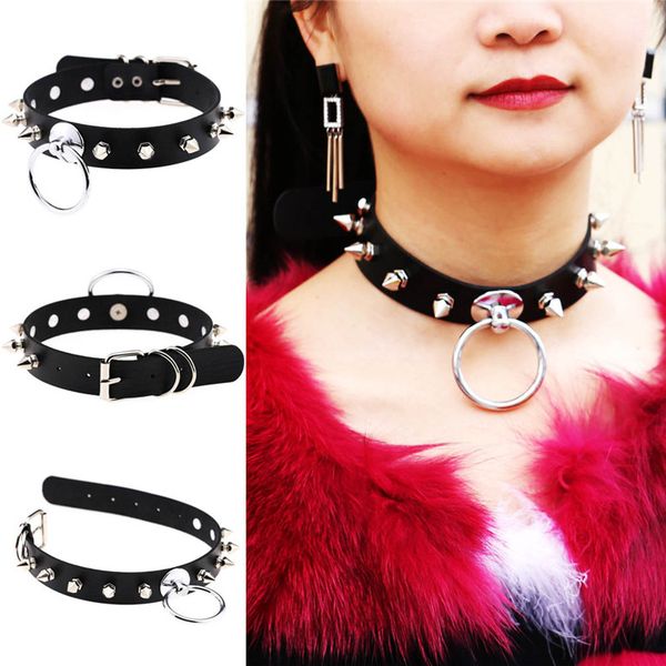 new punk rock gothic leather silver spike rivet stud choker necklace for women men collar jewelry
new punk rock gothic leather silver spike rivet stud choker necklace for women men collar jewelry