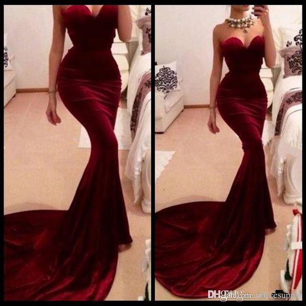2018 women long train fitted burgundy wine velvet evening dresses vestidos burgundy mermaid prom dresses party gowns, Black;red
2018 women long train fitted burgundy wine velvet evening dresses vestidos burgundy mermaid prom dresses party gowns, Black;red