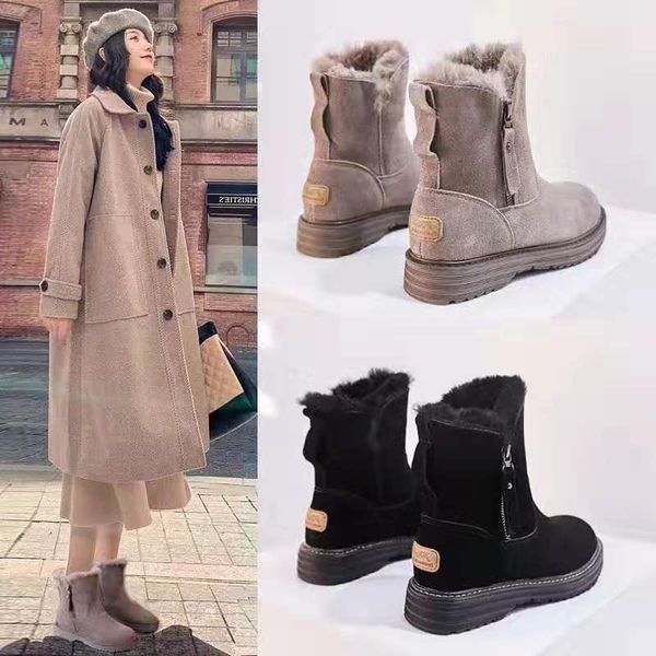 winter boots lady booties ladies leather women's shoes zipper luxury designer australia round toe boots-women 2020 med rubber, Black
winter boots lady booties ladies leather women's shoes zipper luxury designer australia round toe boots-women 2020 med rubber, Black