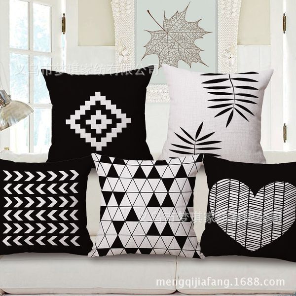 black and white printing hold cotton pillow case fashion concise system cushion set sofa by pillow case
black and white printing hold cotton pillow case fashion concise system cushion set sofa by pillow case