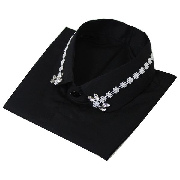 pearl diamond dickie shirt women black cotton decoration lead fake collar detachable new necklace
pearl diamond dickie shirt women black cotton decoration lead fake collar detachable new necklace