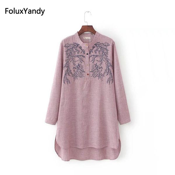 stand collar long blouse shirt women plus size 3 4 xl embroidery casual striped shirts kkfy82, White
stand collar long blouse shirt women plus size 3 4 xl embroidery casual striped shirts kkfy82, White