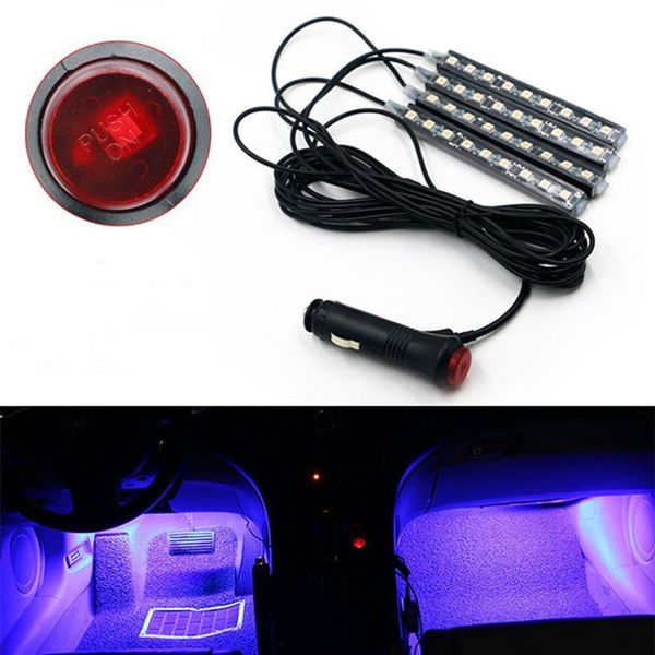 car lights inside the atmosphere lights one for four blue led strips 9led*4 led 
car lights inside the atmosphere lights one for four blue led strips 9led*4 led