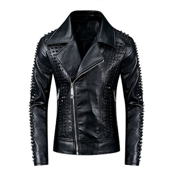 kimsere fashion mens punk style leather biker jackets with rivet hi street motorcycle faux leather outerwear pu streetwear, Black;brown
kimsere fashion mens punk style leather biker jackets with rivet hi street motorcycle faux leather outerwear pu streetwear, Black;brown