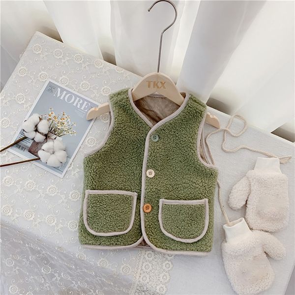winter vest boys girls lambswool cute pocket solid color warm waistcoat autumn and winter, Blue
winter vest boys girls lambswool cute pocket solid color warm waistcoat autumn and winter, Blue