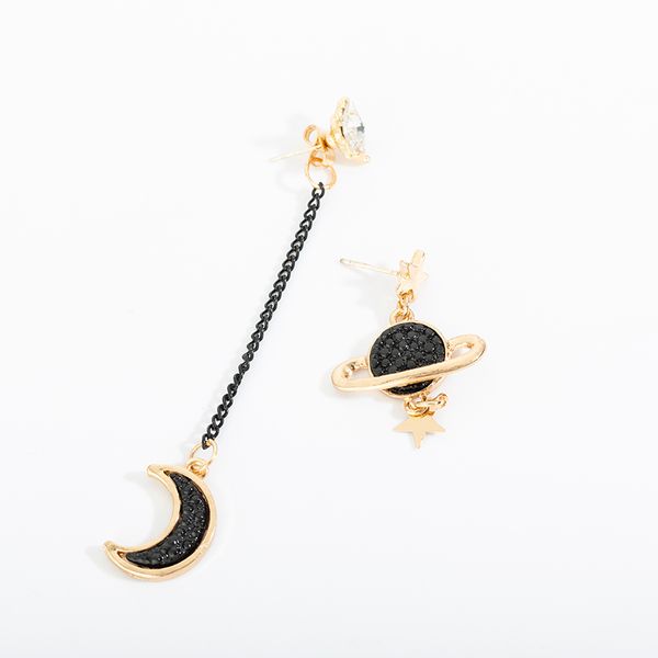 maxi s925 silver needle korea creative personality stars moon asymmetric black planet long earrings
maxi s925 silver needle korea creative personality stars moon asymmetric black planet long earrings