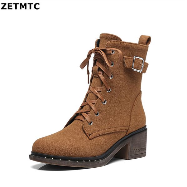 rivets autumn winter boots women warm plush lace-up black brown boots women zipper leather motorcycle ankle 2019
rivets autumn winter boots women warm plush lace-up black brown boots women zipper leather motorcycle ankle 2019