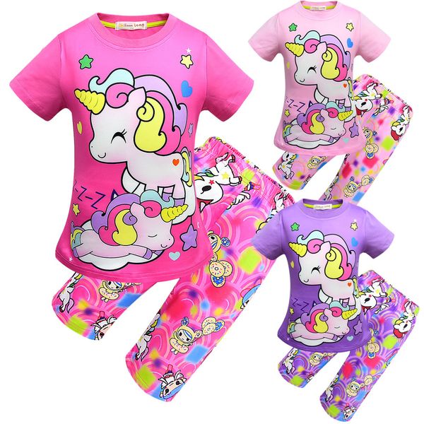 children clothes cartoon animals kids pajamas suit girls unicorn pajamas short sleeve shorts two-piece suit 3-10 years old, Blue;red
children clothes cartoon animals kids pajamas suit girls unicorn pajamas short sleeve shorts two-piece suit 3-10 years old, Blue;red