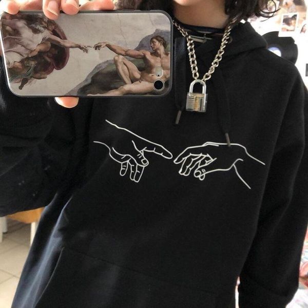 women's hoodies & sweatshirts vintage skuggnas creation hands line art oversized hoodie kawaii jumper outfits tumblr gothic streetwear, Black
women's hoodies & sweatshirts vintage skuggnas creation hands line art oversized hoodie kawaii jumper outfits tumblr gothic streetwear, Black