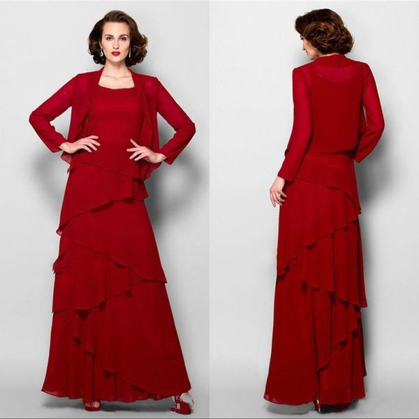 burgundy chiffon mother of the bride dress with jacket plus size spaghetti formal gowns evening wear mother of the groom dresses, Black;red
burgundy chiffon mother of the bride dress with jacket plus size spaghetti formal gowns evening wear mother of the groom dresses, Black;red