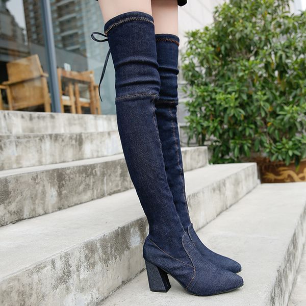 women boots high heels 2018 women's over the knee women boots heel shoes lace-up high heel 586, Black
women boots high heels 2018 women's over the knee women boots heel shoes lace-up high heel 586, Black