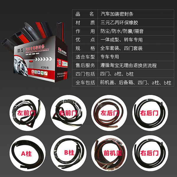 suitable for changan cs95 for whole car door gap dustproof hit installation modified rubber sealing strip
suitable for changan cs95 for whole car door gap dustproof hit installation modified rubber sealing strip