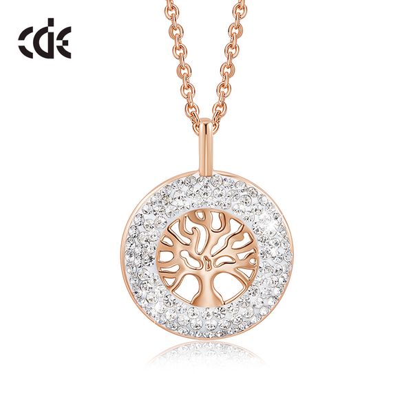 cde women gold necklace pendant embellished with crystals from swarovski 18k rose gold tree of life jewelry christmas gift, Silver
cde women gold necklace pendant embellished with crystals from swarovski 18k rose gold tree of life jewelry christmas gift, Silver