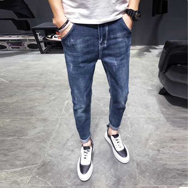 spring new jeans men slim fashion washed solid color casual denim pants streetwear hip hop trend wild cowboy male clothes, Blue
spring new jeans men slim fashion washed solid color casual denim pants streetwear hip hop trend wild cowboy male clothes, Blue