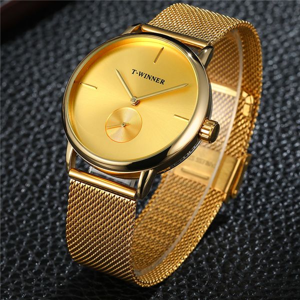 fashion brand winner men's automatic mechanical watch ultra-thin mesh belt simple casual watch waterproof watch, Slivery;brown
fashion brand winner men's automatic mechanical watch ultra-thin mesh belt simple casual watch waterproof watch, Slivery;brown