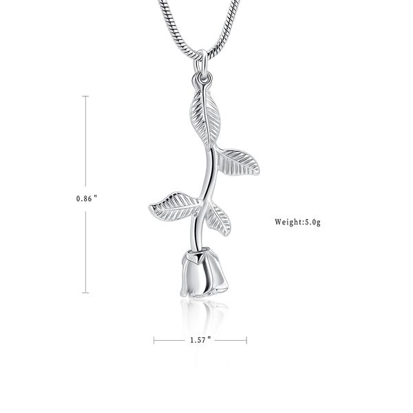ijd10034 perfect gifts stainless steel rose flower keepsake urn necklace hold loved one's ashes memorial cremation jewelry, Silver
ijd10034 perfect gifts stainless steel rose flower keepsake urn necklace hold loved one's ashes memorial cremation jewelry, Silver
