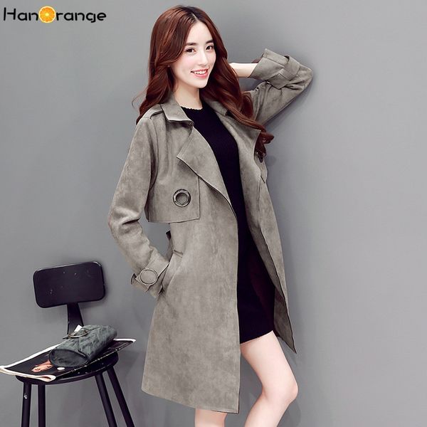 hanorange autumn winter 2017 fashion new dust coat women suede female trench coat s//l/xl/xxl, Tan;black
hanorange autumn winter 2017 fashion new dust coat women suede female trench coat s//l/xl/xxl, Tan;black