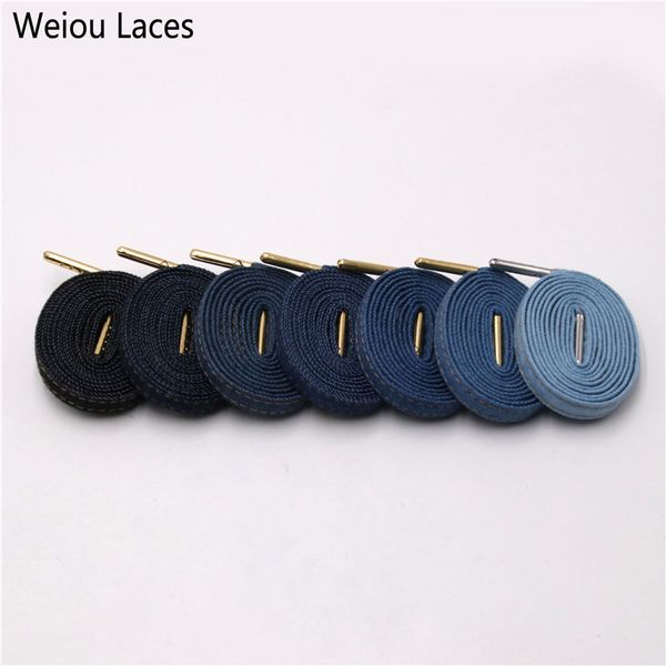 

Weiou 8мм Премиум Плоские Джинсовые Шнурки Металлические Классические Шнурки Aglet На