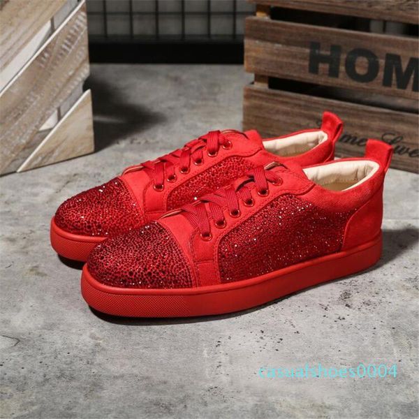 r sneakers red bottom shoe low cut suede spike shoes for men and women shoes party wedding crystal leather sneakers c04, Black
r sneakers red bottom shoe low cut suede spike shoes for men and women shoes party wedding crystal leather sneakers c04, Black