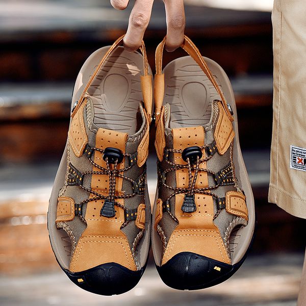 classic men soft sandals comfortable men summer shoes cow genuine leather sandals big size roman, Black
classic men soft sandals comfortable men summer shoes cow genuine leather sandals big size roman, Black