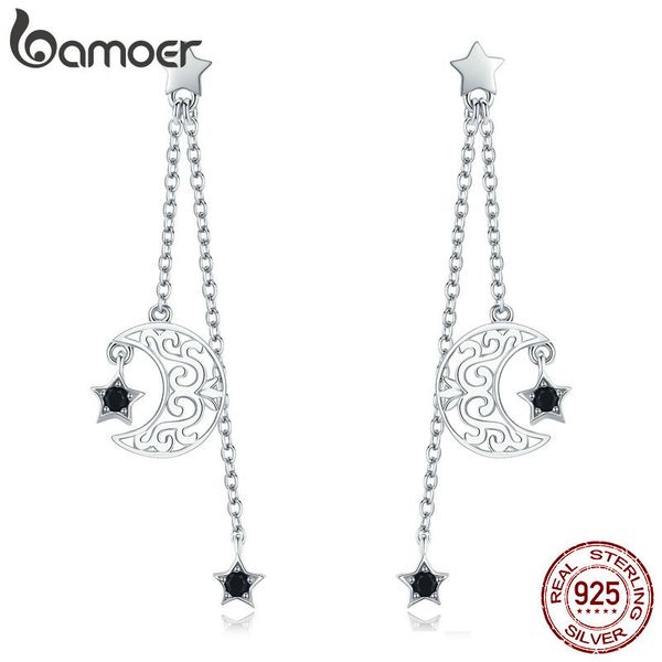 bamoer trendy new 925 sterling silver star and moon long chain drop earrings for women black cz sterling silver jewelry sce528 cj191223
bamoer trendy new 925 sterling silver star and moon long chain drop earrings for women black cz sterling silver jewelry sce528 cj191223