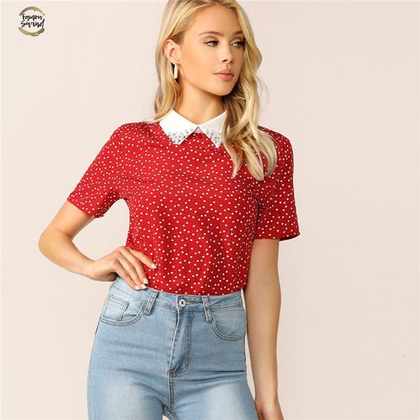 lady red preppy heart print letter contrast collar pearl beaded t shirt women summer casual short sleeve student tshirt, White
lady red preppy heart print letter contrast collar pearl beaded t shirt women summer casual short sleeve student tshirt, White
