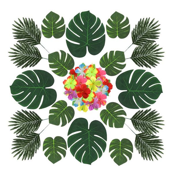 60pcs 3 kinds artificial turtle back leaves tropical leaves and hibiscus flower luau party ornament set for jungle zoo theme b
60pcs 3 kinds artificial turtle back leaves tropical leaves and hibiscus flower luau party ornament set for jungle zoo theme b