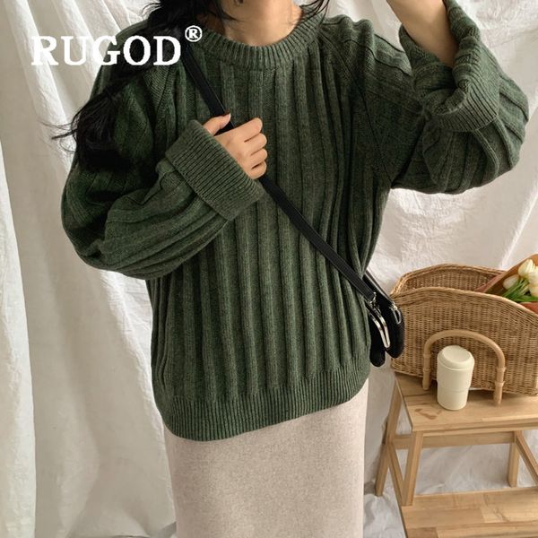 rugod knitted sweater solid pullover jumper winter for women knitwear stripe plus size korean style womens sweaters 2019, White;black
rugod knitted sweater solid pullover jumper winter for women knitwear stripe plus size korean style womens sweaters 2019, White;black