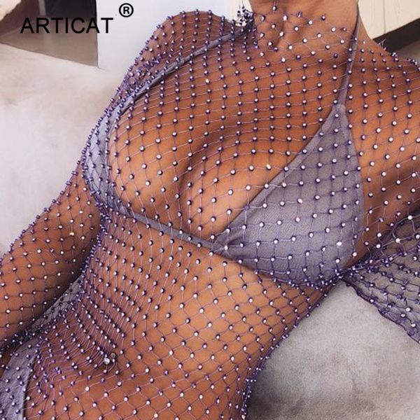 articat crystal diamond rhinestones mini dress women hollow out summer beach dress fishnet mesh party short vestidos, Black;gray
articat crystal diamond rhinestones mini dress women hollow out summer beach dress fishnet mesh party short vestidos, Black;gray