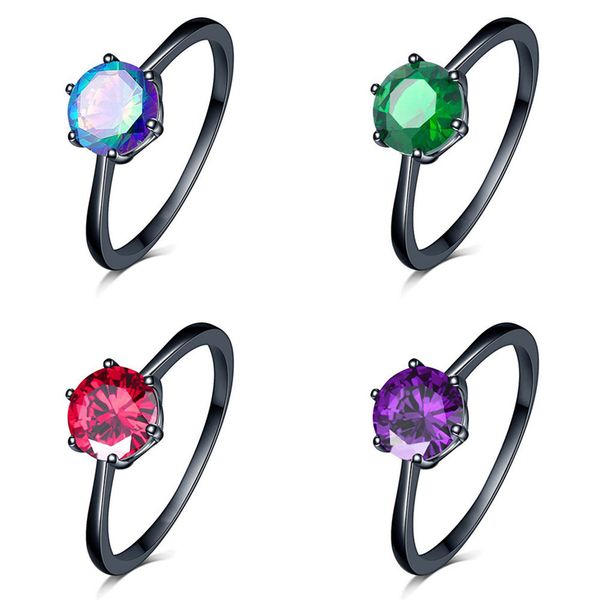 new fashion black gold filled jewelry vintage wedding rings for women charm female blue heart ring elegant purple ring, Golden;silver
new fashion black gold filled jewelry vintage wedding rings for women charm female blue heart ring elegant purple ring, Golden;silver