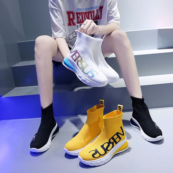 yellow sneakers women high shoes wedges student shoes popular fashion 2019 autumn casual sock boots zapatos de mujer, Black
yellow sneakers women high shoes wedges student shoes popular fashion 2019 autumn casual sock boots zapatos de mujer, Black