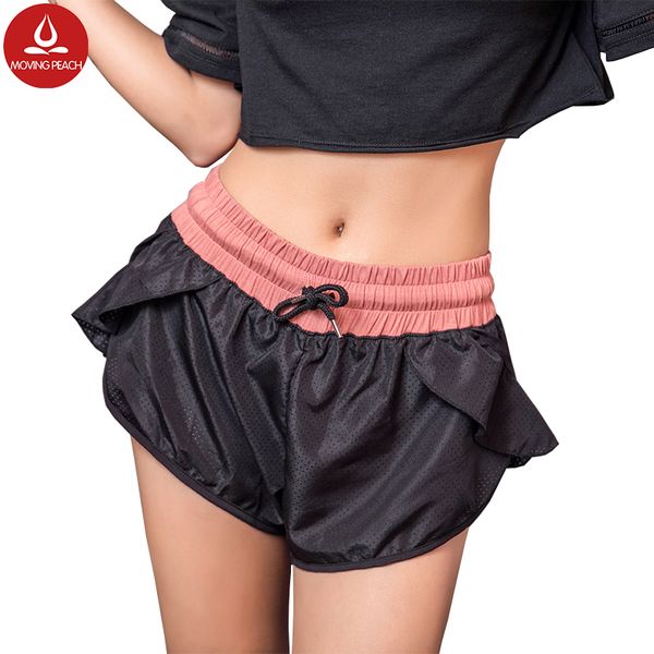 breathable double layer running shorts women fitness shorts outdoor summer sport female athletic jogging damen gym, White;red