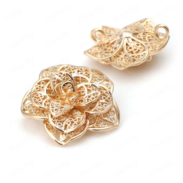 2pcs 29mm 24k champagne gold color brass 2 holes 3d big flowers pendants connector jewelry findings accessories wholesale, Silver
2pcs 29mm 24k champagne gold color brass 2 holes 3d big flowers pendants connector jewelry findings accessories wholesale, Silver