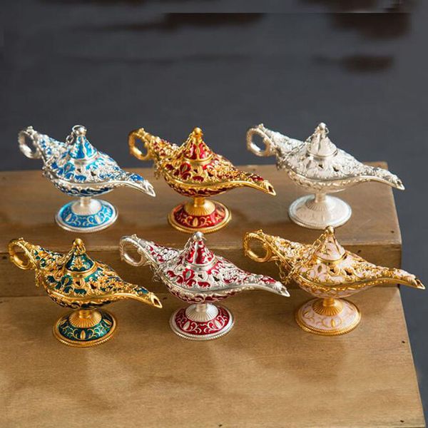fairy tale aladdin magic lamp vintage censer creative metal aroma burner multi color incense burners zc0734
fairy tale aladdin magic lamp vintage censer creative metal aroma burner multi color incense burners zc0734