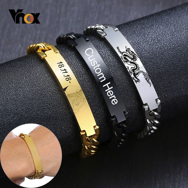 vnox 9mm stainless steel id bracelets for men personalize name image unique gift link chain bracelets, Black
vnox 9mm stainless steel id bracelets for men personalize name image unique gift link chain bracelets, Black
