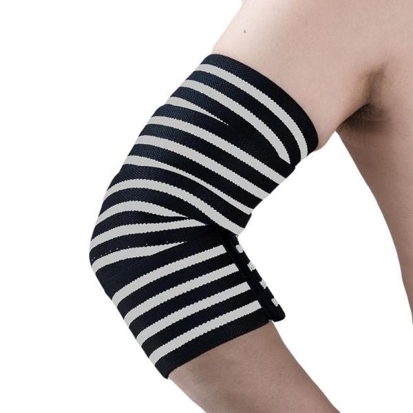 1 pc weightlifting bandage wrist elbow wraps elastic adjustable breathable support gym protector workout, Black;gray