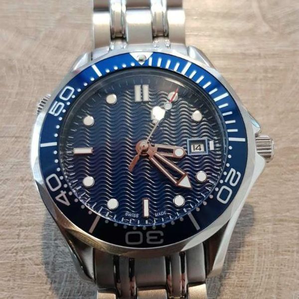luxury mens professional 300m bond 007 blue dial sapphire automatic watch men's watches, Slivery;brown
luxury mens professional 300m bond 007 blue dial sapphire automatic watch men's watches, Slivery;brown
