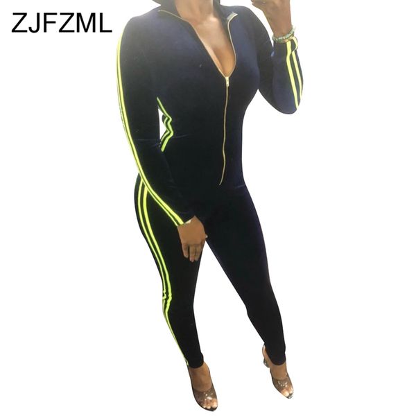 yellow side stripe velvet jumpsuit casual women deep v neck long sleeve bandage romper mujer front zipper plus size catsuit, Black;white
yellow side stripe velvet jumpsuit casual women deep v neck long sleeve bandage romper mujer front zipper plus size catsuit, Black;white