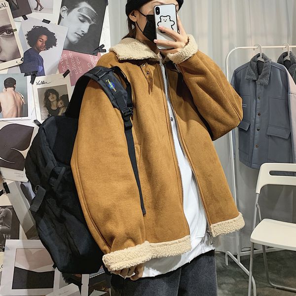 2019 winter men's lamb cotton-padded clothes loose wool coat male waterproof parkas snow keep warm jackets big size m-5xl, Black
2019 winter men's lamb cotton-padded clothes loose wool coat male waterproof parkas snow keep warm jackets big size m-5xl, Black