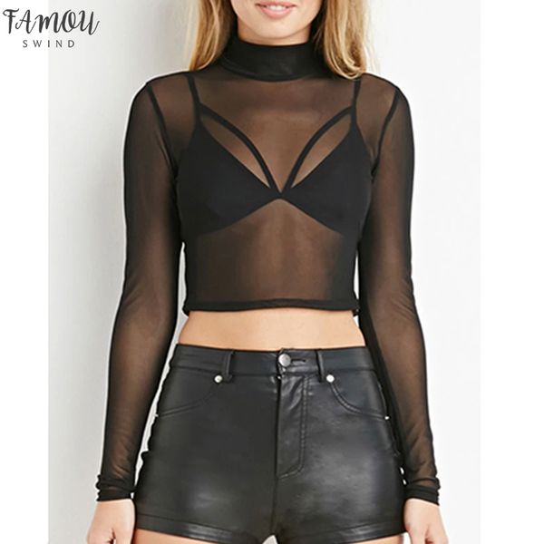 womens clothing women see through solid mesh crewneck sheer blouse long sleeve casual shirt drop shipping, White
womens clothing women see through solid mesh crewneck sheer blouse long sleeve casual shirt drop shipping, White