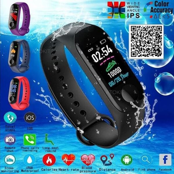 smart wear m3 sports bluetooth bracelet ip67 waterproof heart rate monitor sleep monitor removable for ios android phone
smart wear m3 sports bluetooth bracelet ip67 waterproof heart rate monitor sleep monitor removable for ios android phone