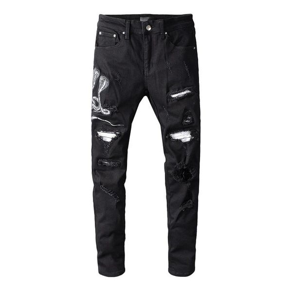 brand new mens designer jeans мужчины женщины высокого качества мотоцикла байкер рваные джинсы вышивка мода узкие джинсы джинсовые брюки, Blue
brand new mens designer jeans мужчины женщины высокого качества мотоцикла байкер рваные джинсы вышивка мода узкие джинсы джинсовые брюки, Blue