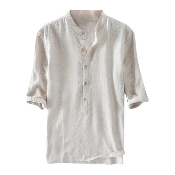 mens' casual shirts home outdoor pure color button half sleeve retro blouse breathalbe linen social shirts chemise hombre, White;black
mens' casual shirts home outdoor pure color button half sleeve retro blouse breathalbe linen social shirts chemise hombre, White;black