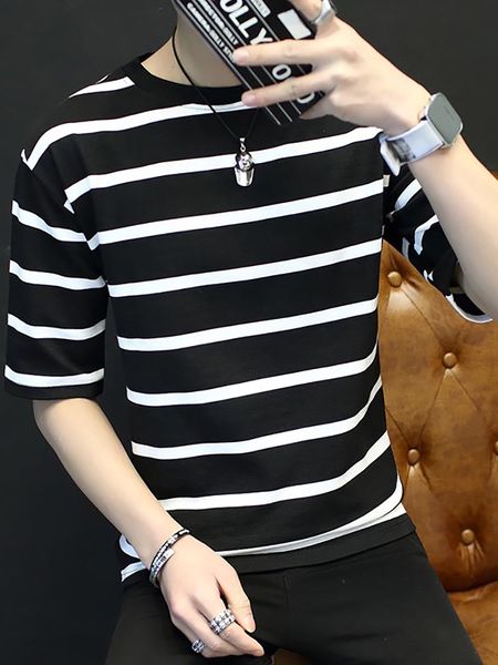 2019 new t-shirt men summer line striped casual short sleeve comfortable quality loose fashion t shirt homme plus size m-5xl, White;black
2019 new t-shirt men summer line striped casual short sleeve comfortable quality loose fashion t shirt homme plus size m-5xl, White;black