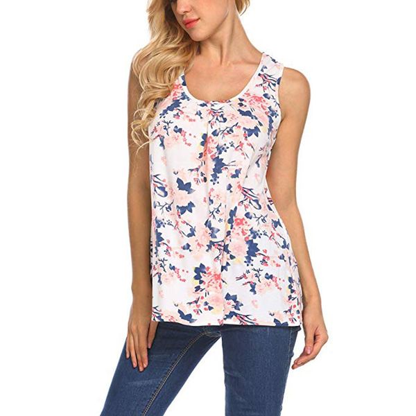 sleeveless blouses women's summer floral printed loose elegant fashion o-neck casual flowy tunic summer female shirt *xsl, White
sleeveless blouses women's summer floral printed loose elegant fashion o-neck casual flowy tunic summer female shirt *xsl, White