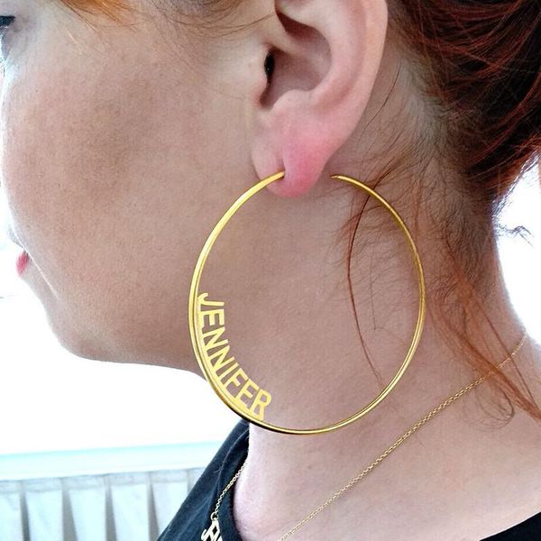 handmade personalized name earrings for women punk jewelry custom letter initials 70mm hoops earrings friendship gifts bff, Golden;silver
handmade personalized name earrings for women punk jewelry custom letter initials 70mm hoops earrings friendship gifts bff, Golden;silver