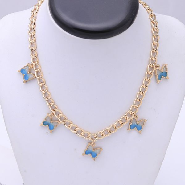 simple style big gradient butterfly chain necklaces for women cute animal choker necklaces girl valentine's day jewelry gifts, Silver
simple style big gradient butterfly chain necklaces for women cute animal choker necklaces girl valentine's day jewelry gifts, Silver