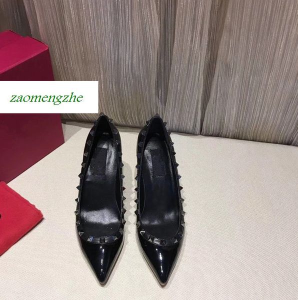 designer pointed toe 2-strap with studs high heels rivets sandals women high-heeled shoes 8.5cm, Black
designer pointed toe 2-strap with studs high heels rivets sandals women high-heeled shoes 8.5cm, Black
