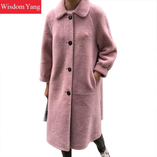 winter coat women warm woollen real sheep shearing wool korean coats single button green pink long casual overcoat outerwear, Black
winter coat women warm woollen real sheep shearing wool korean coats single button green pink long casual overcoat outerwear, Black